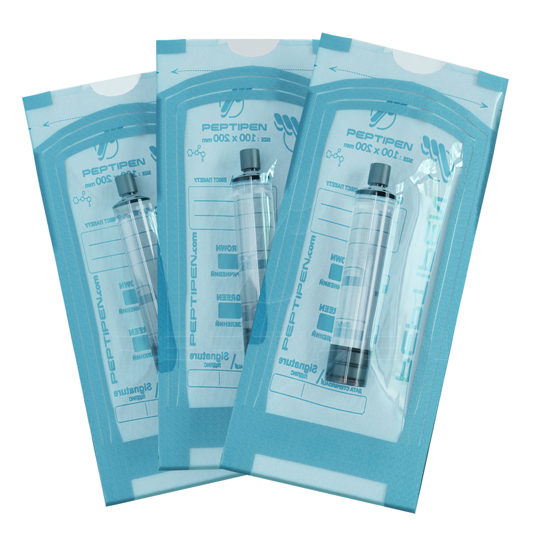 Three Pack of 3ml Individually Wrapped Glass Cartridges For Peptide Pen